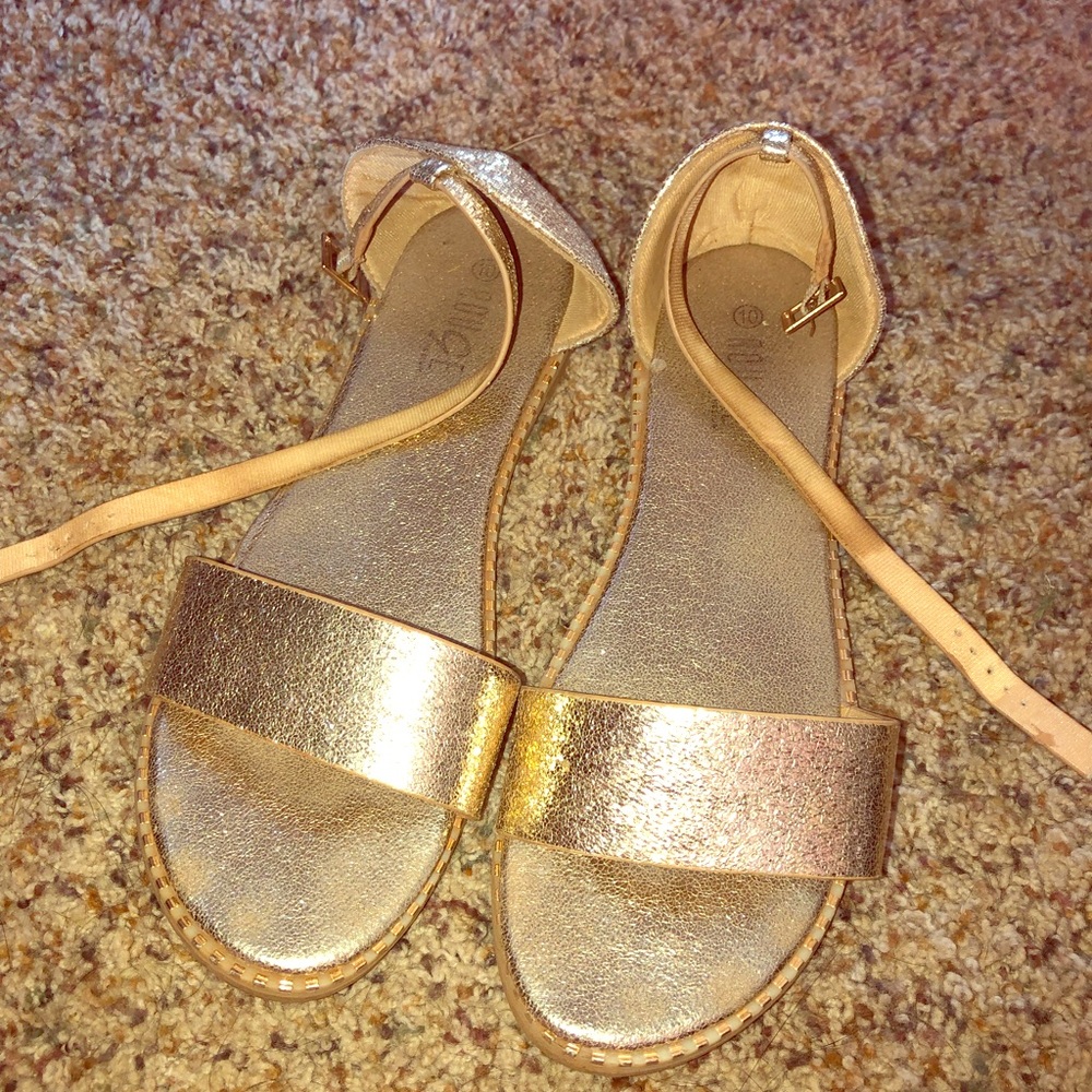 Gold sandals